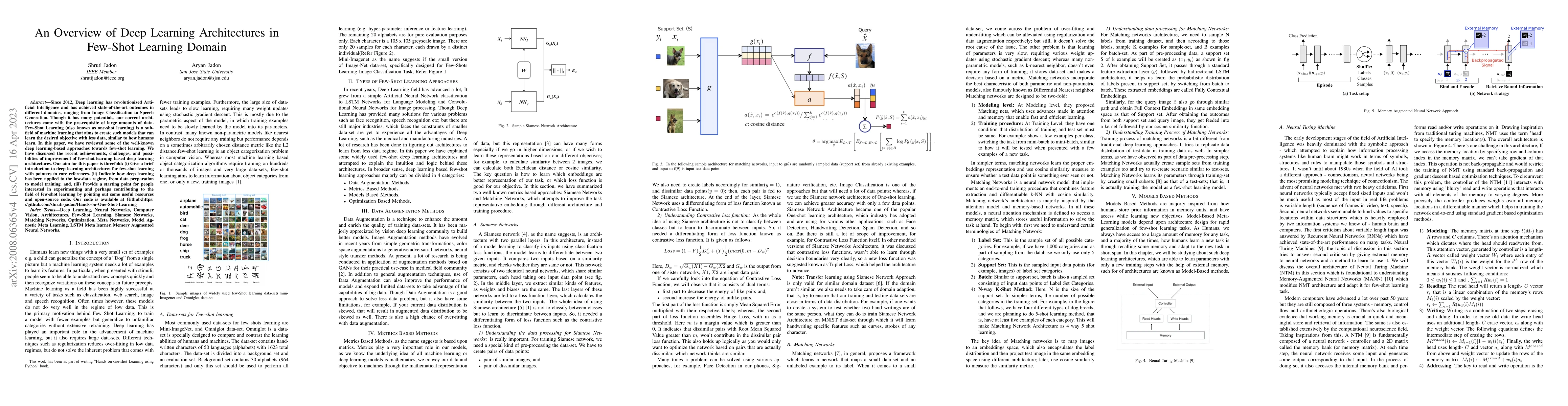Thumbnail for An Overview of Deep Learning Architectures in Few-Shot Learning Domain