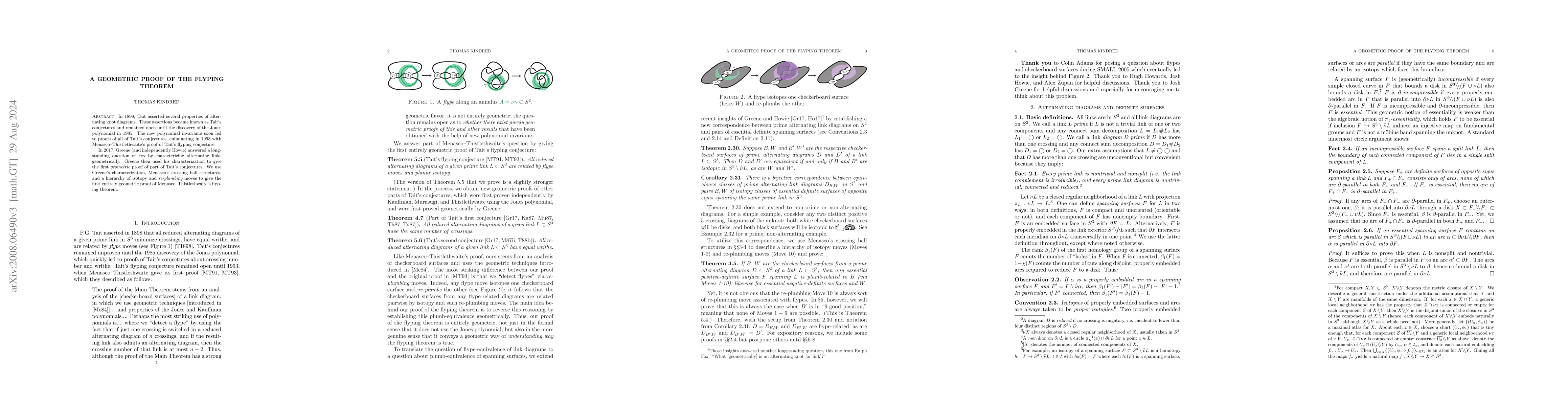 Thumbnail for A geometric proof of the flyping theorem