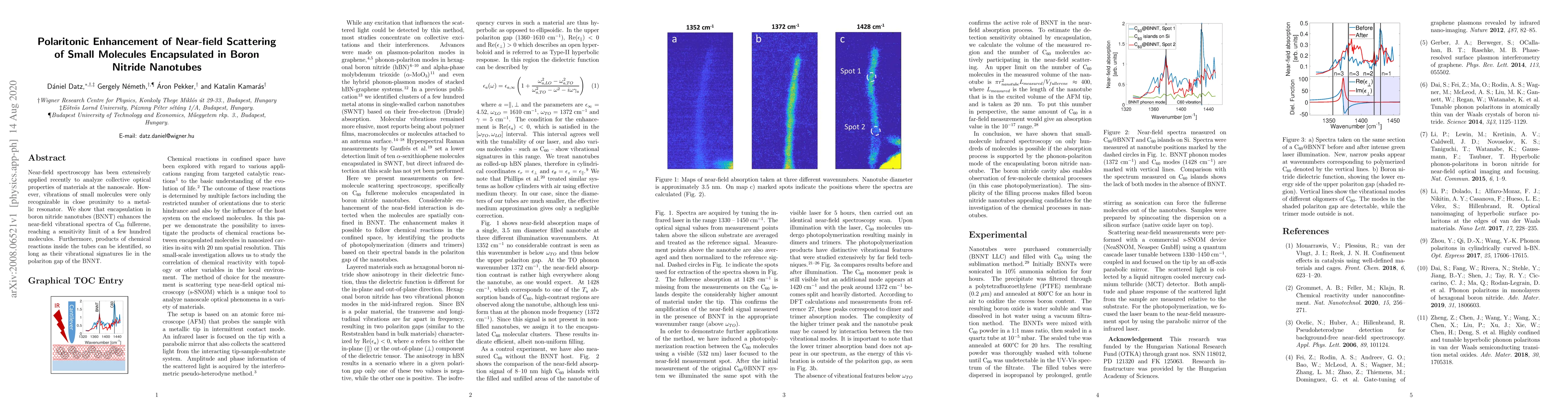 Thumbnail for Polaritonic Enhancement of Near-field Scattering of Small Molecules
  Encapsulated in Boron Nitride Nanotubes
