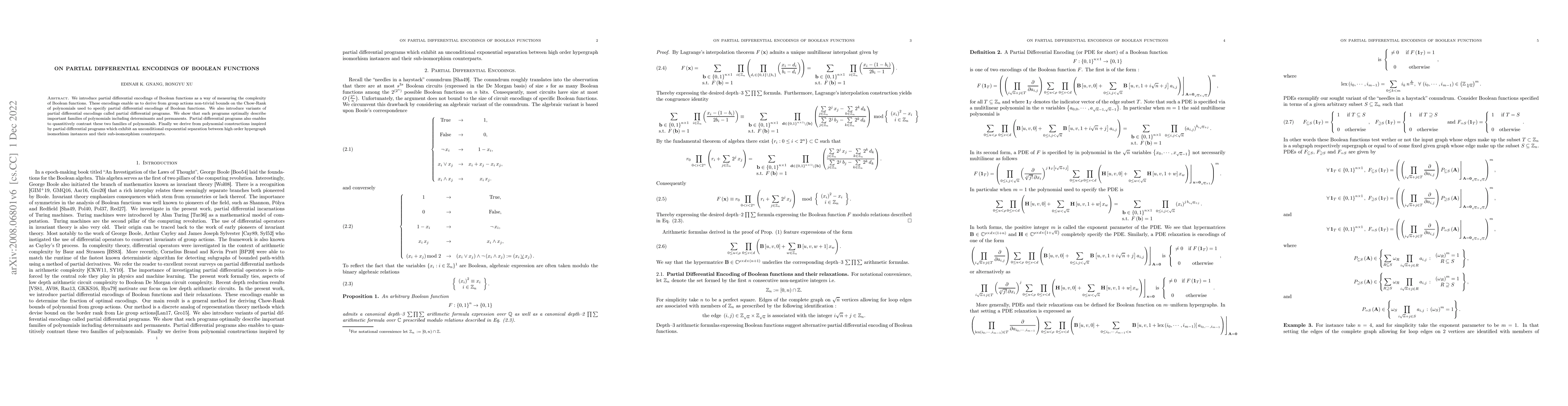 Thumbnail for On Partial Differential Encodings of Boolean Functions