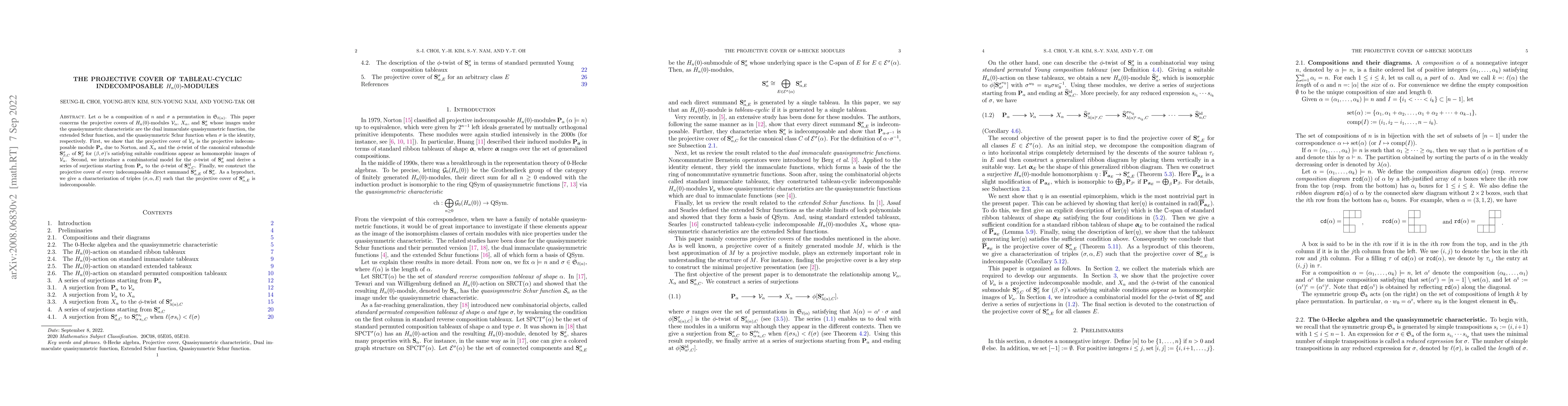 Thumbnail for The projective cover of tableau-cyclic indecomposable $H_n(0)$-modules