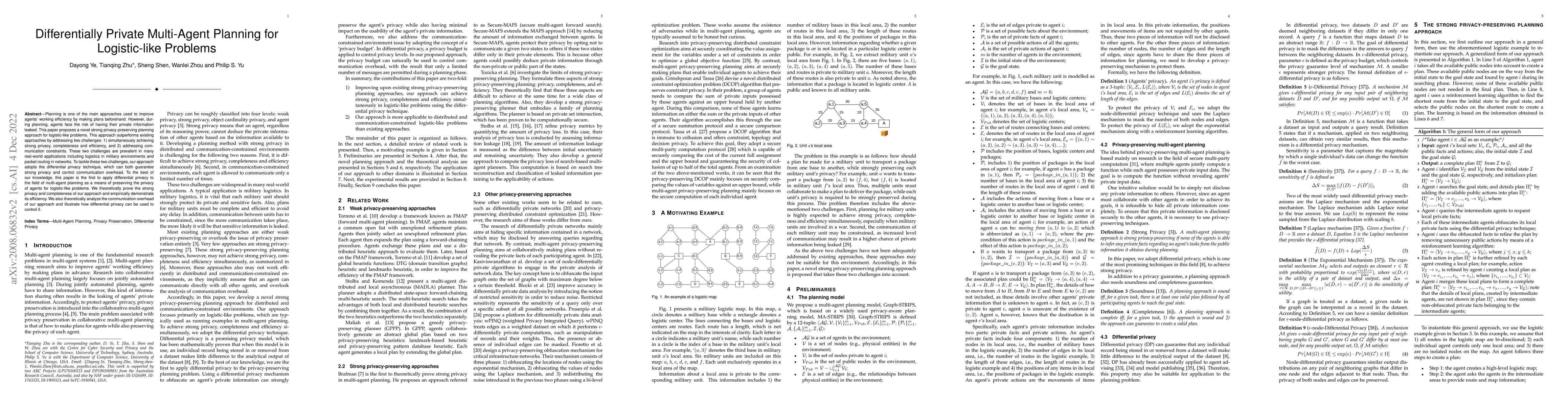 Thumbnail for Differentially Private Multi-Agent Planning for Logistic-like Problems