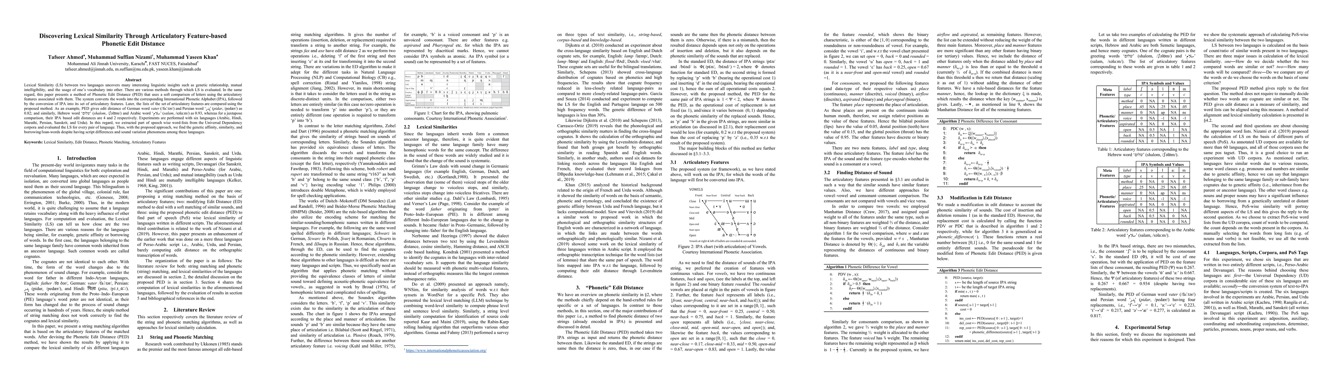 Thumbnail for Discovering Lexical Similarity Through Articulatory Feature-based
  Phonetic Edit Distance