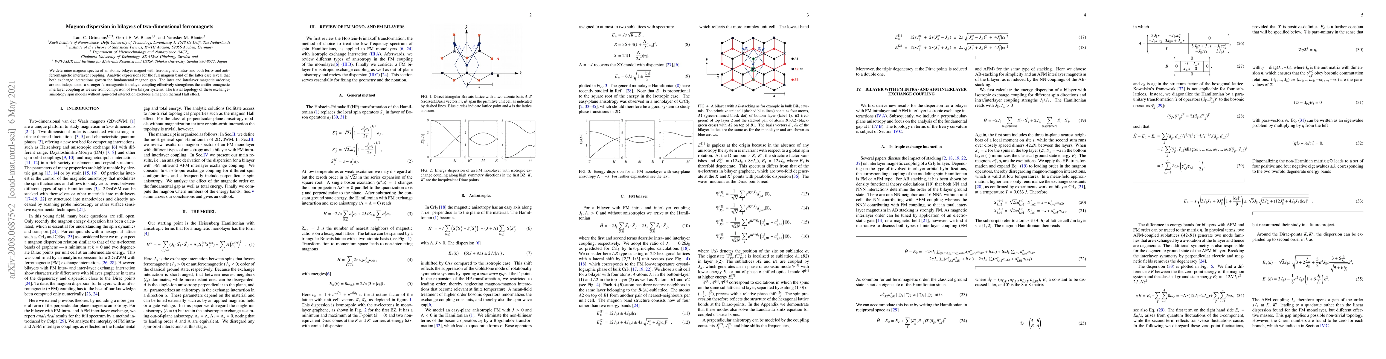 Thumbnail for Magnon dispersion in bilayers of two-dimensional ferromagnets