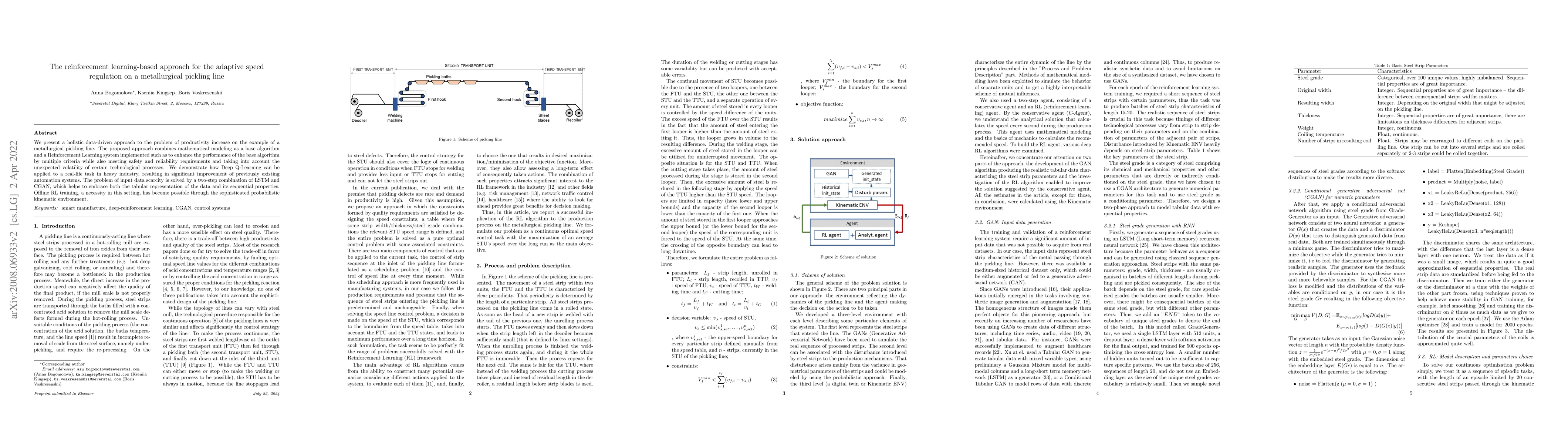 Thumbnail for The reinforcement learning-based multi-agent cooperative approach for
  the adaptive speed regulation on a metallurgical pickling line