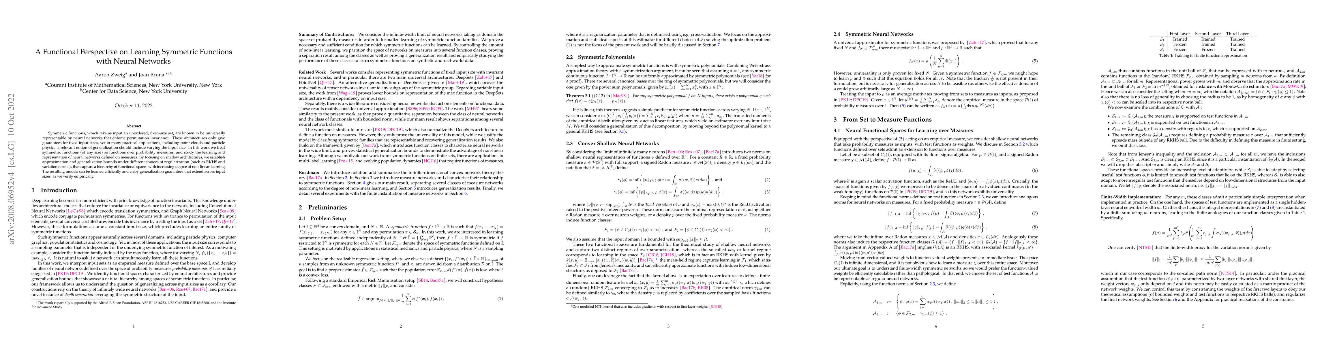 Thumbnail for A Functional Perspective on Learning Symmetric Functions with Neural
  Networks