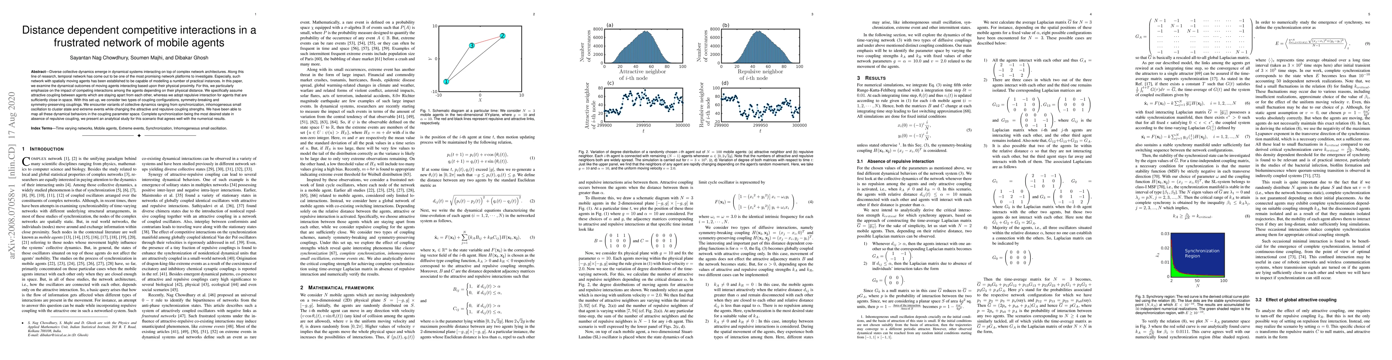 Thumbnail for Distance dependent competitive interactions in a frustrated network of
  mobile agents