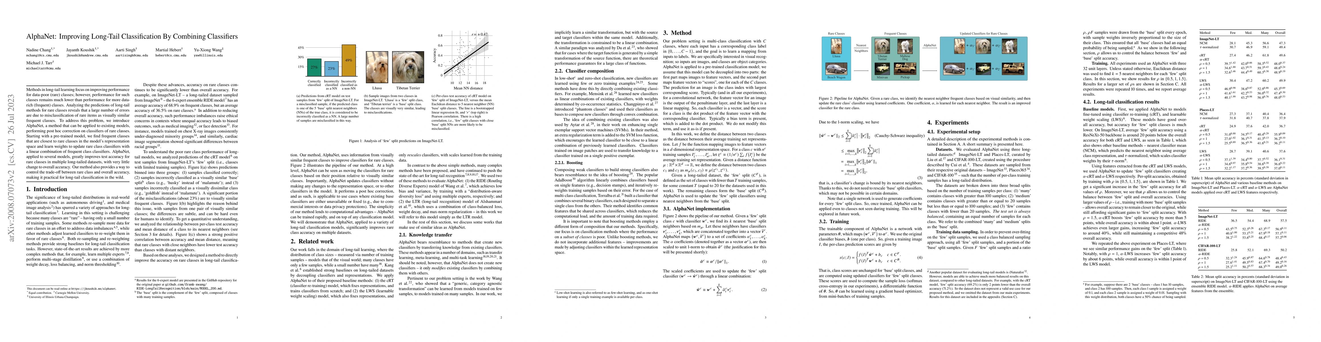 Thumbnail for AlphaNet: Improving Long-Tail Classification By Combining Classifiers
