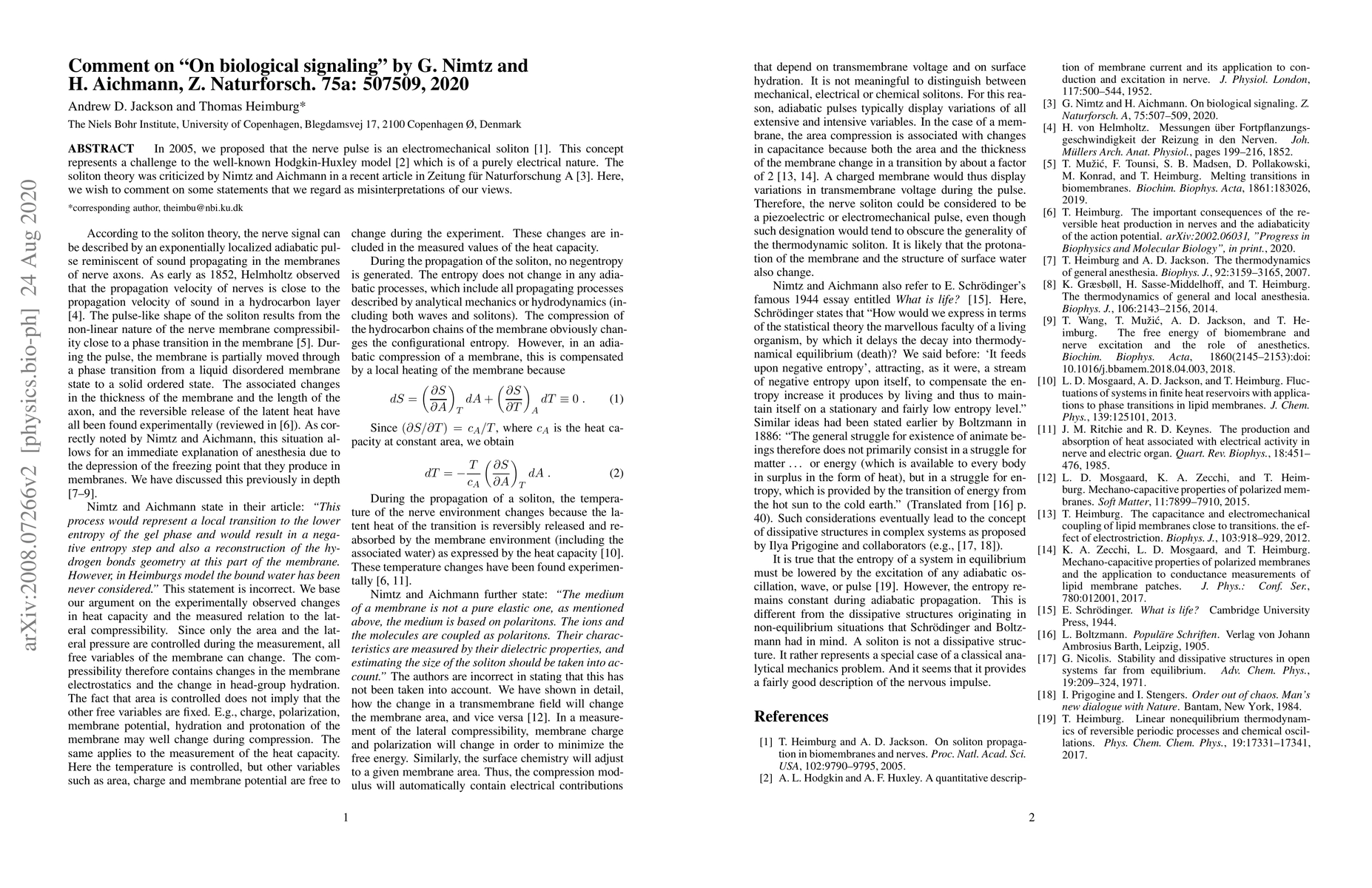 Thumbnail for Comment on 'On biological signaling' by G. Nimtz and H. Aichmann, Z.
  Naturforsch. 75a: 507-509, 2020