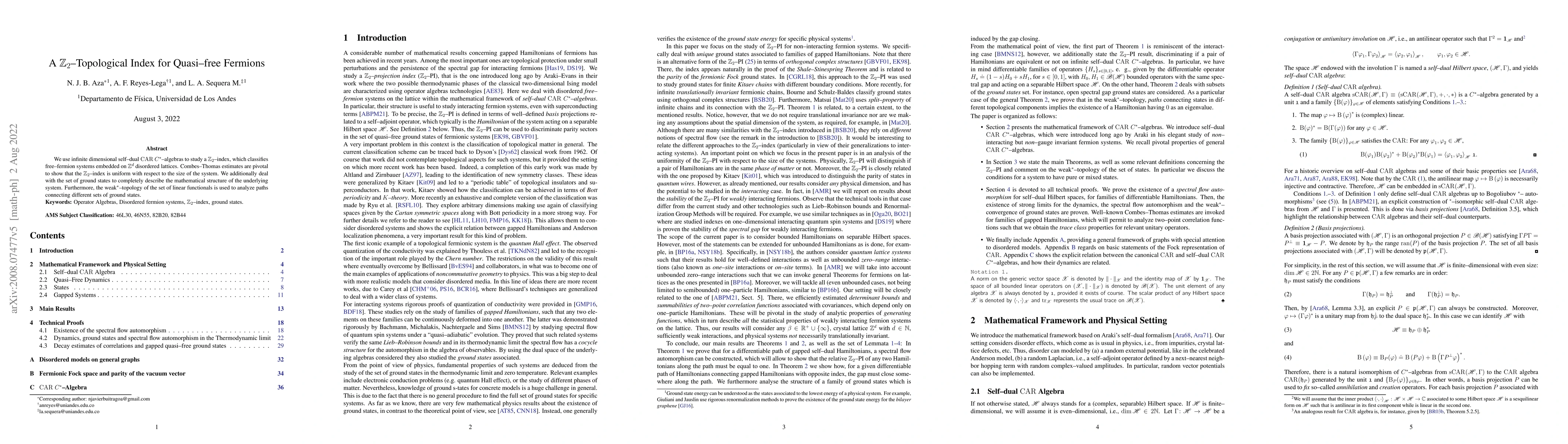 Thumbnail for A $\mathbb{Z}_{2}$-Topological Index for Quasi-Free Fermions