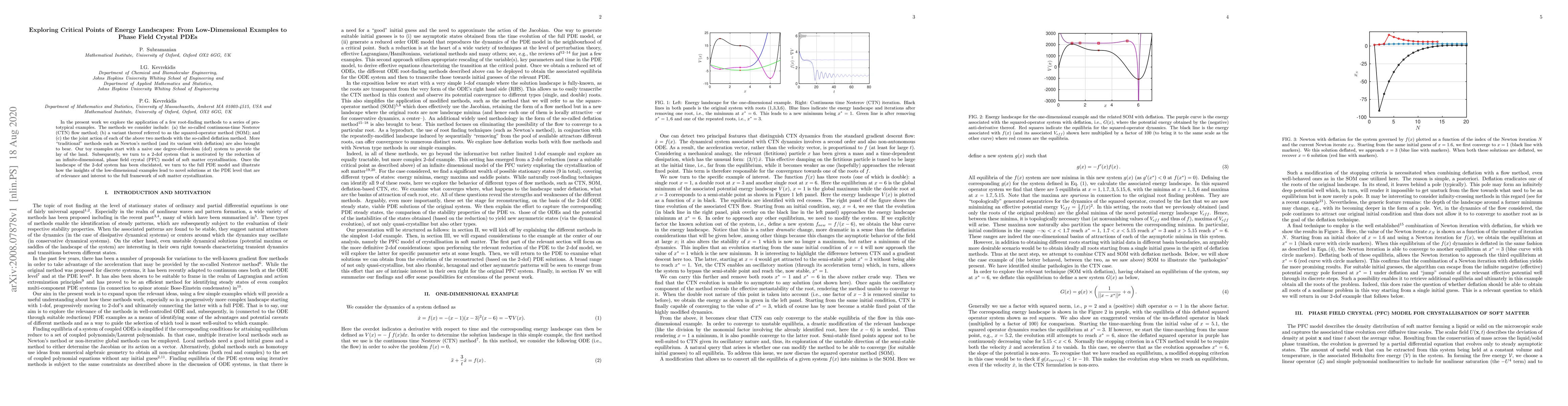 Thumbnail for Exploring Critical Points of Energy Landscapes: From Low-Dimensional
  Examples to Phase Field Crystal PDEs