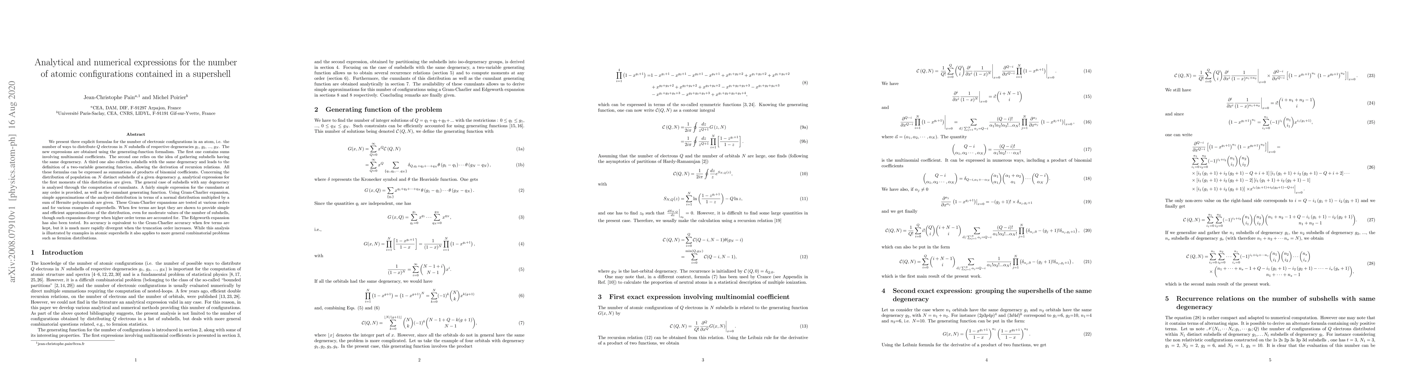 Thumbnail for Analytical and numerical expressions for the number of atomic
  configurations contained in a supershell