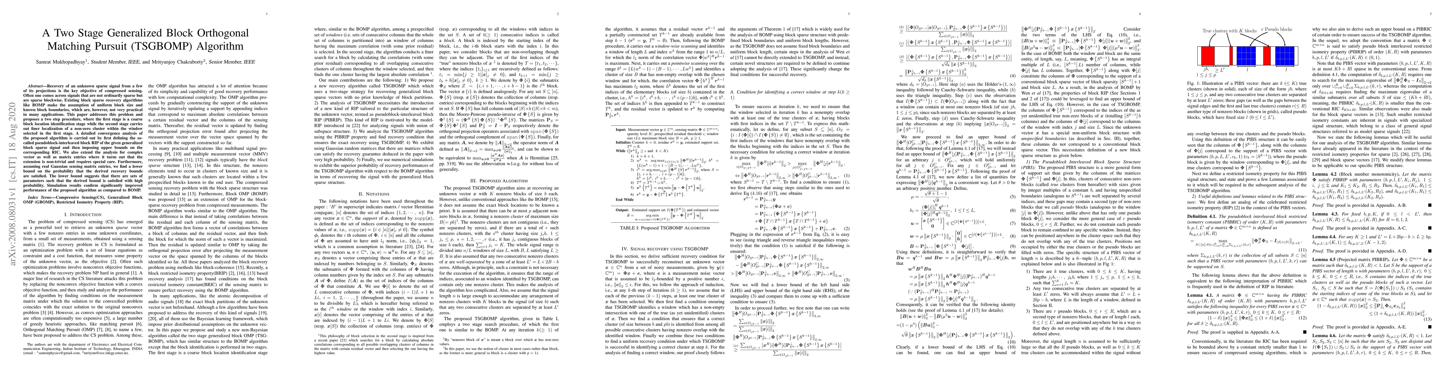 Thumbnail for A Two Stage Generalized Block Orthogonal Matching Pursuit (TSGBOMP)
  Algorithm