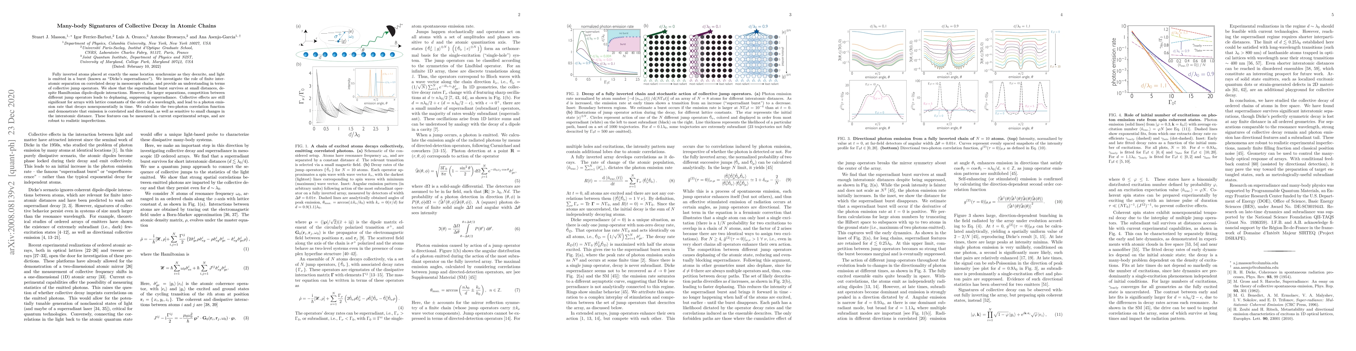 Thumbnail for Many-body Signatures of Collective Decay in Atomic Chains
