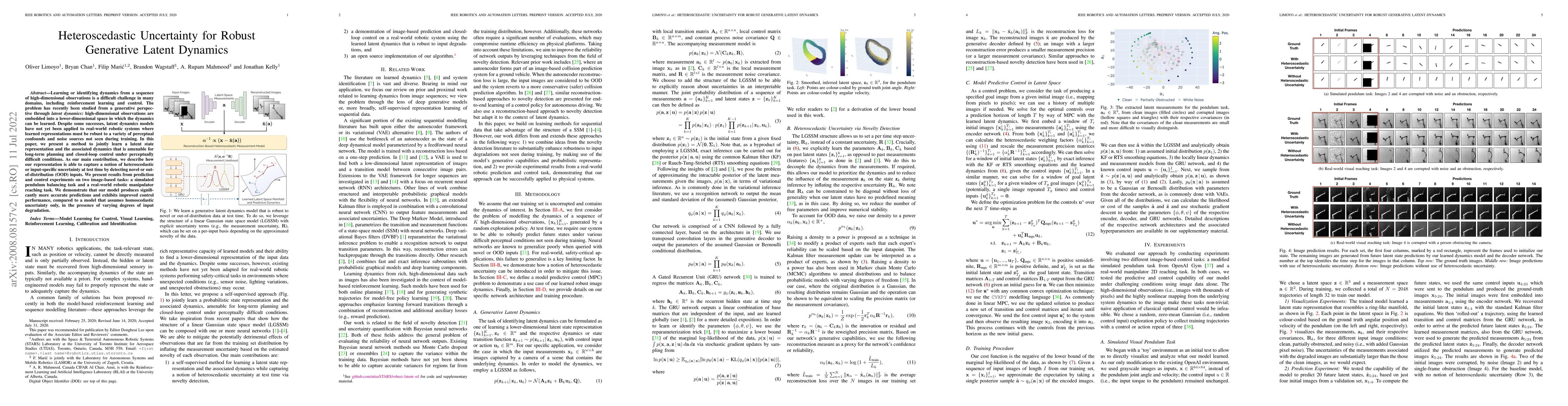 Thumbnail for Heteroscedastic Uncertainty for Robust Generative Latent Dynamics