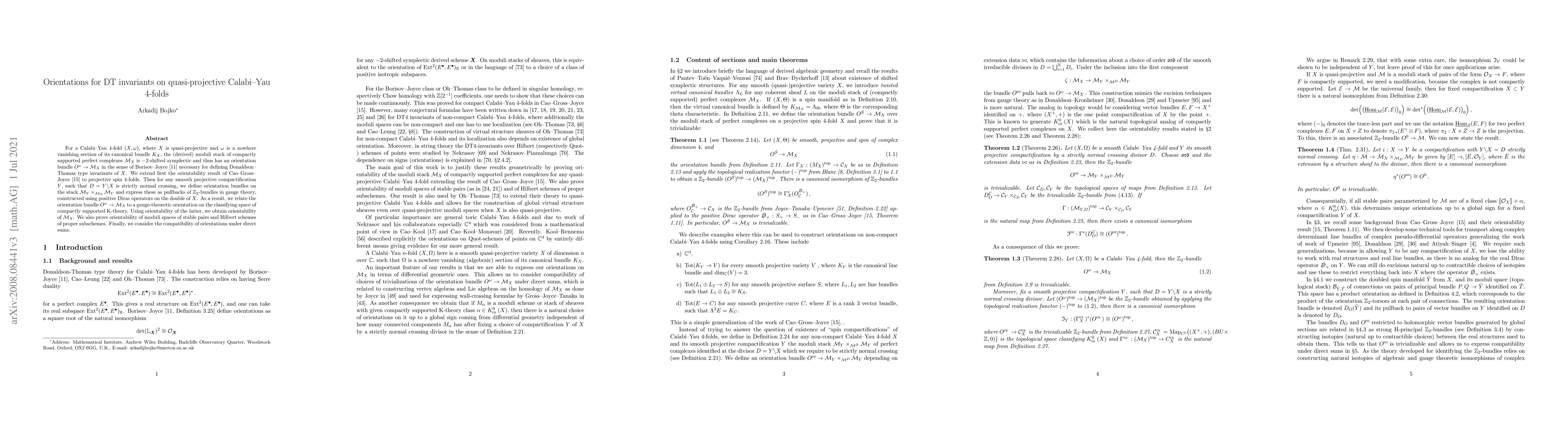 Thumbnail for Orientations for DT invariants on quasi-projective Calabi-Yau 4-folds