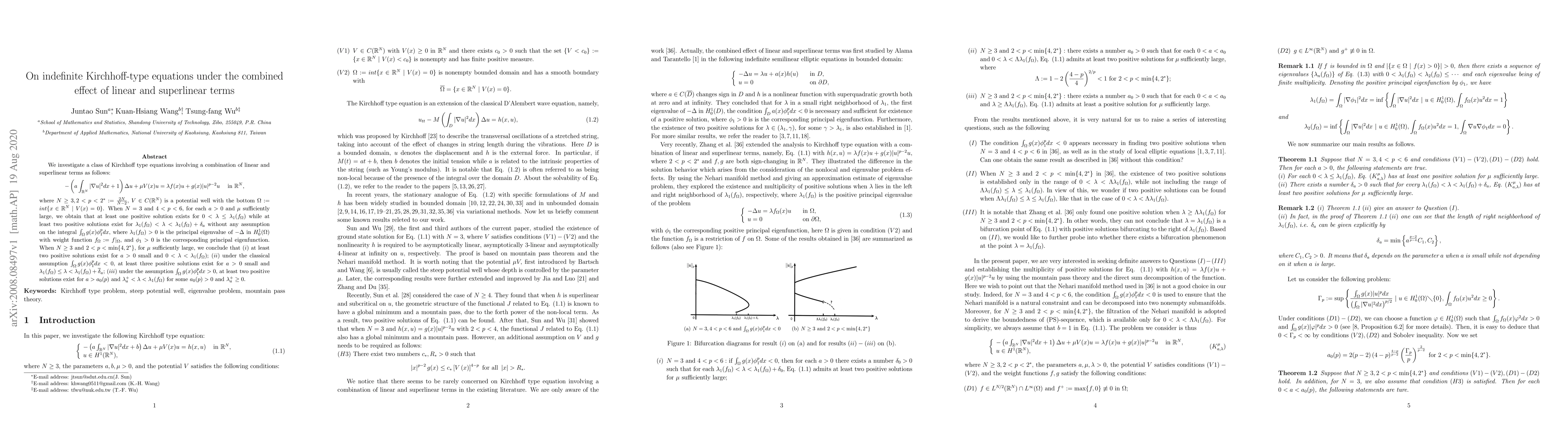 Thumbnail for On indefinite Kirchhoff-type equations under the combined effect of
  linear and superlinear terms