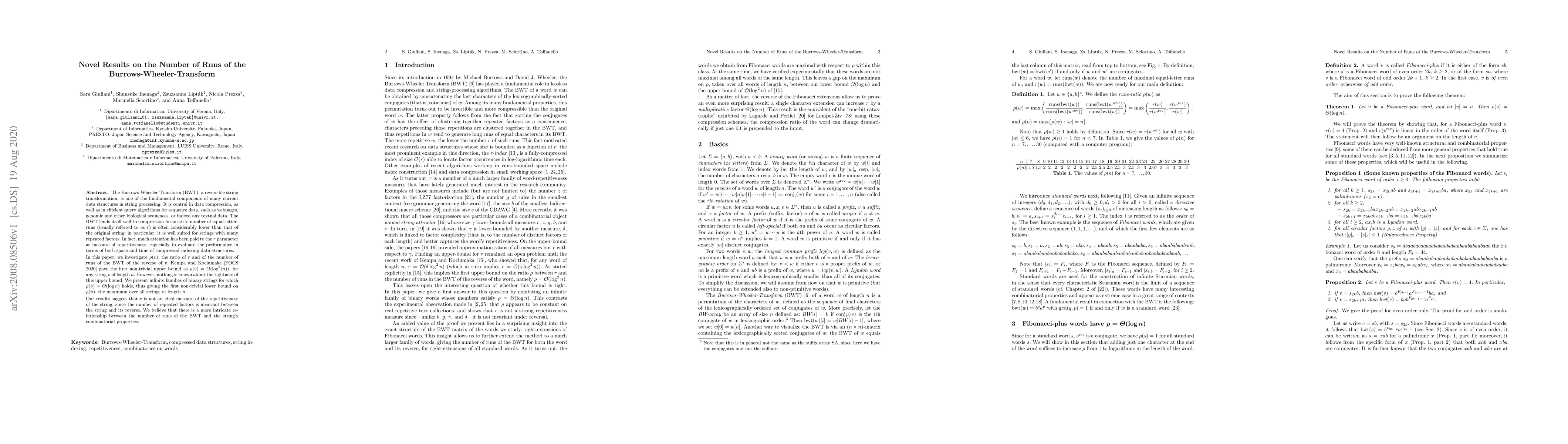 Thumbnail for Novel Results on the Number of Runs of the Burrows-Wheeler-Transform