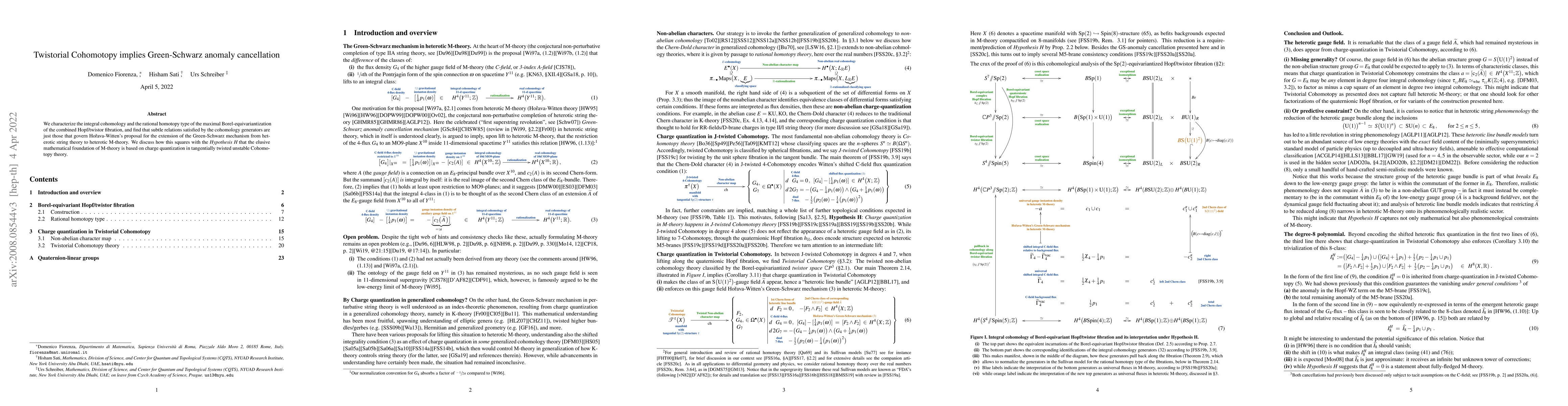 Thumbnail for Twistorial Cohomotopy implies Green-Schwarz anomaly cancellation