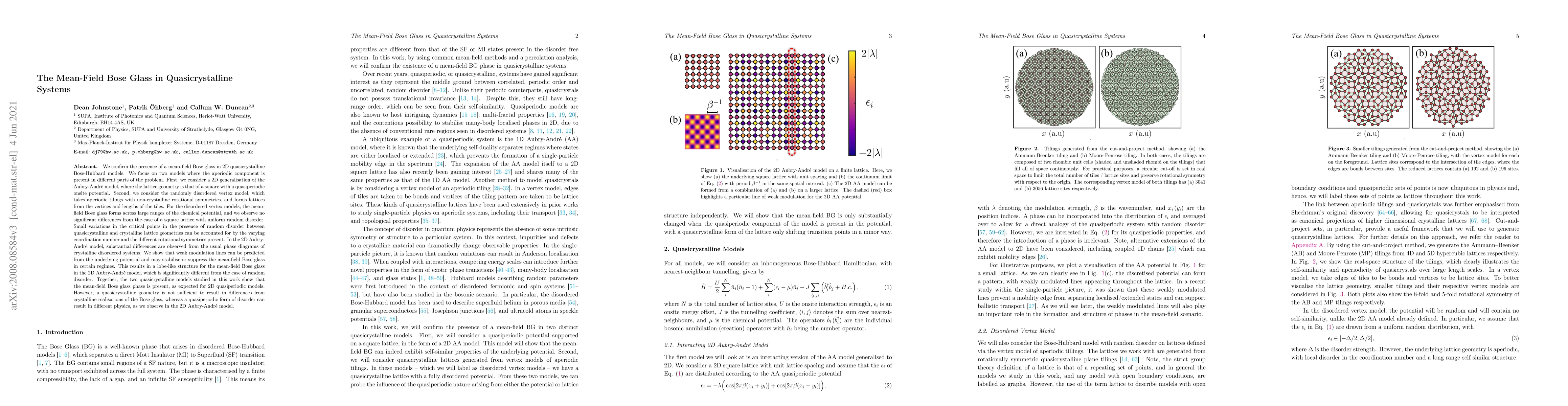 Thumbnail for The Mean-Field Bose Glass in Quasicrystalline Systems