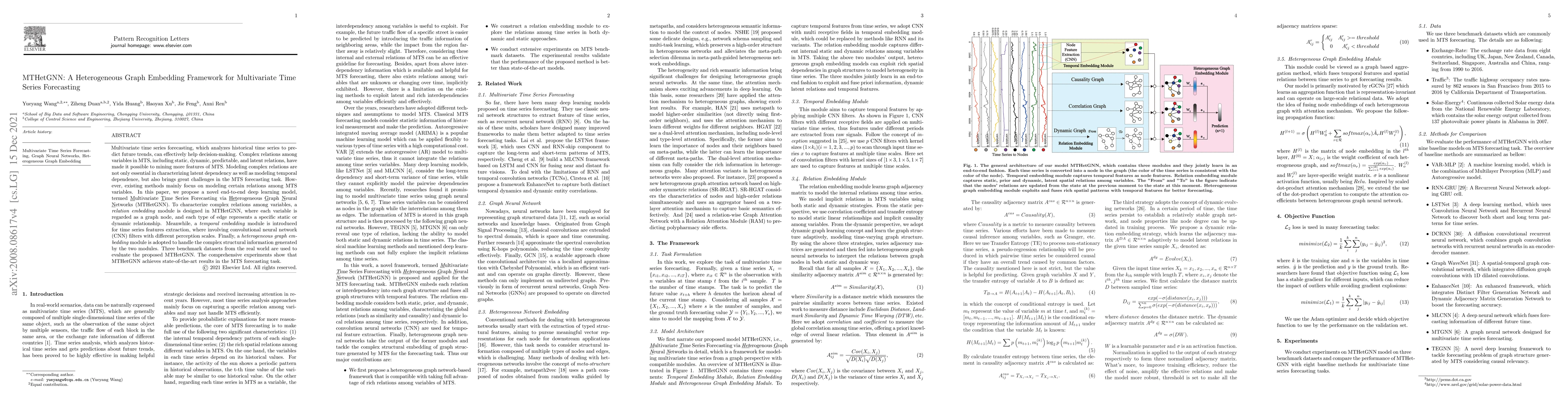 Thumbnail for MTHetGNN: A Heterogeneous Graph Embedding Framework for Multivariate
  Time Series Forecasting