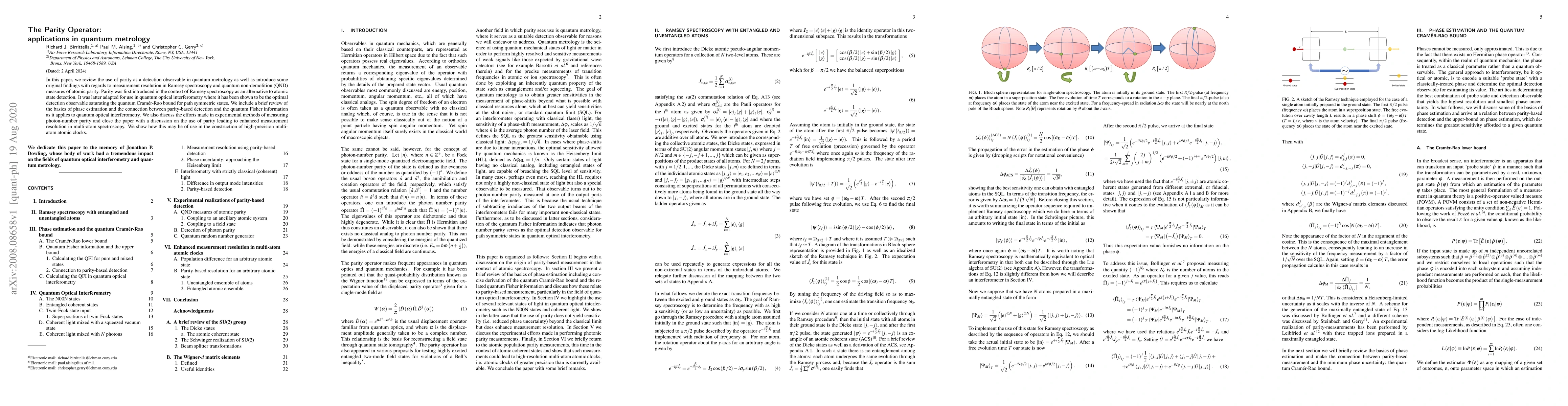 Thumbnail for The Parity Operator: applications in quantum metrology