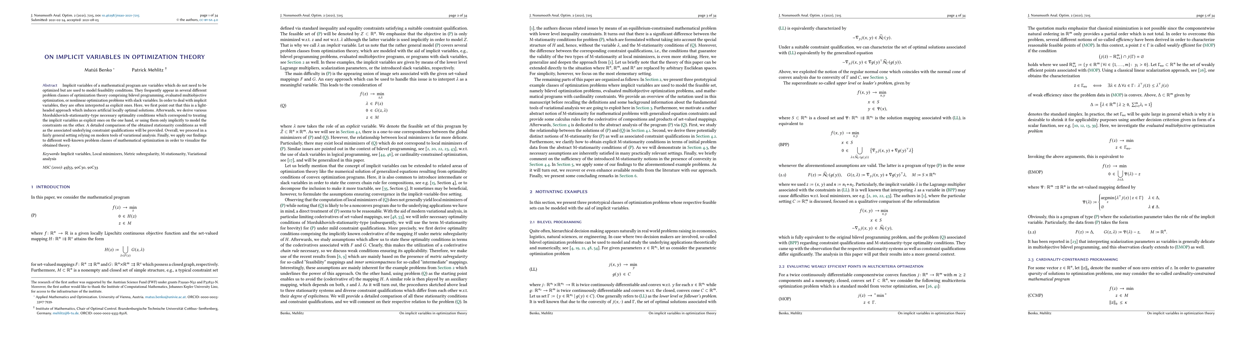 Thumbnail for On implicit variables in optimization theory