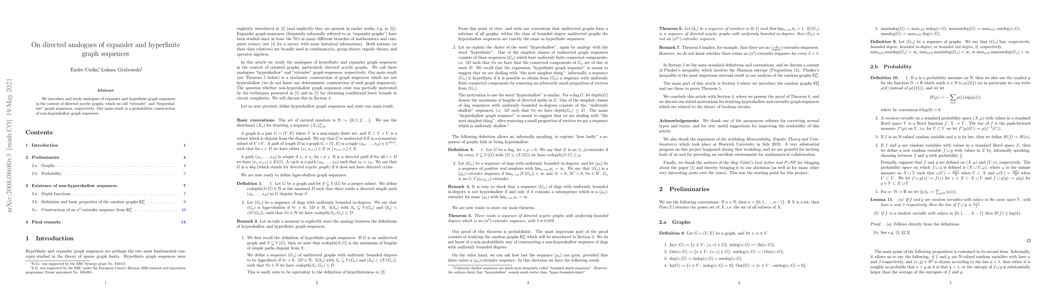 Thumbnail for On directed analogues of expander and hyperfinite graph sequences