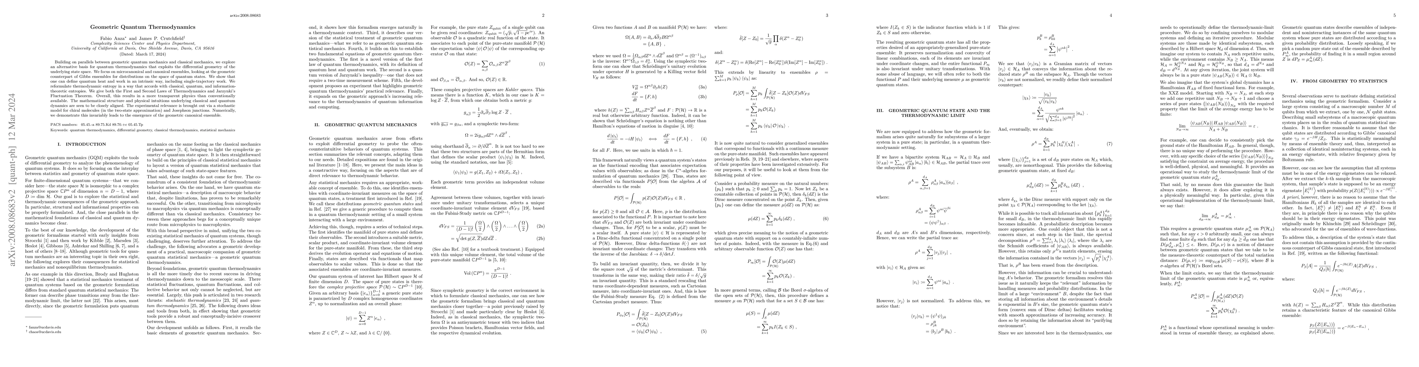Thumbnail for Geometric Quantum Thermodynamics