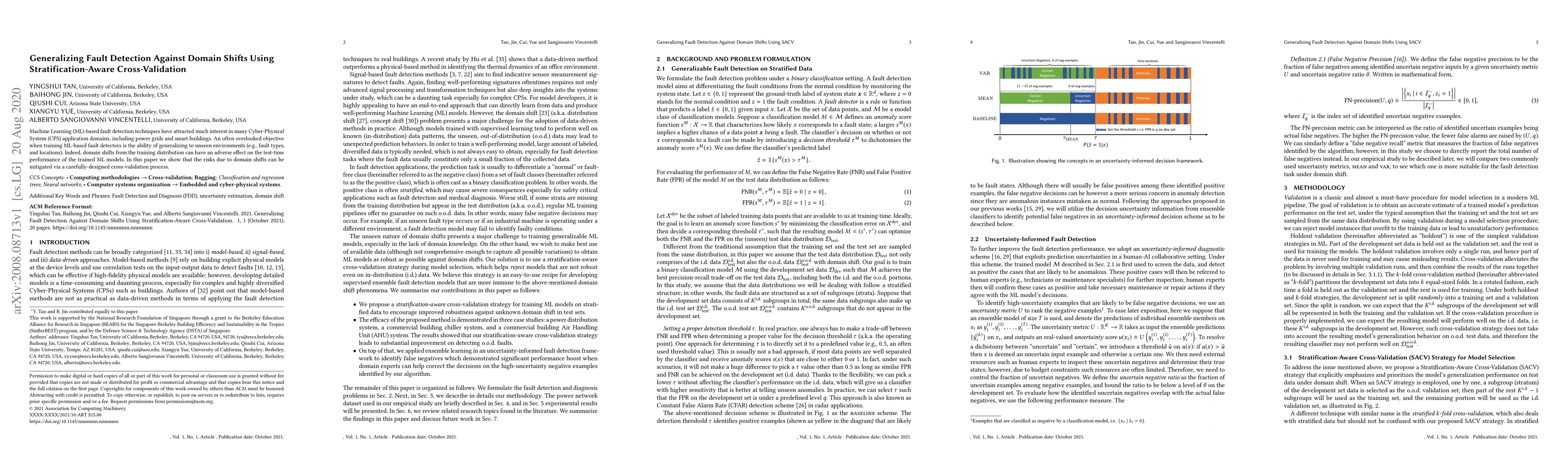 Thumbnail for Generalizing Fault Detection Against Domain Shifts Using
  Stratification-Aware Cross-Validation