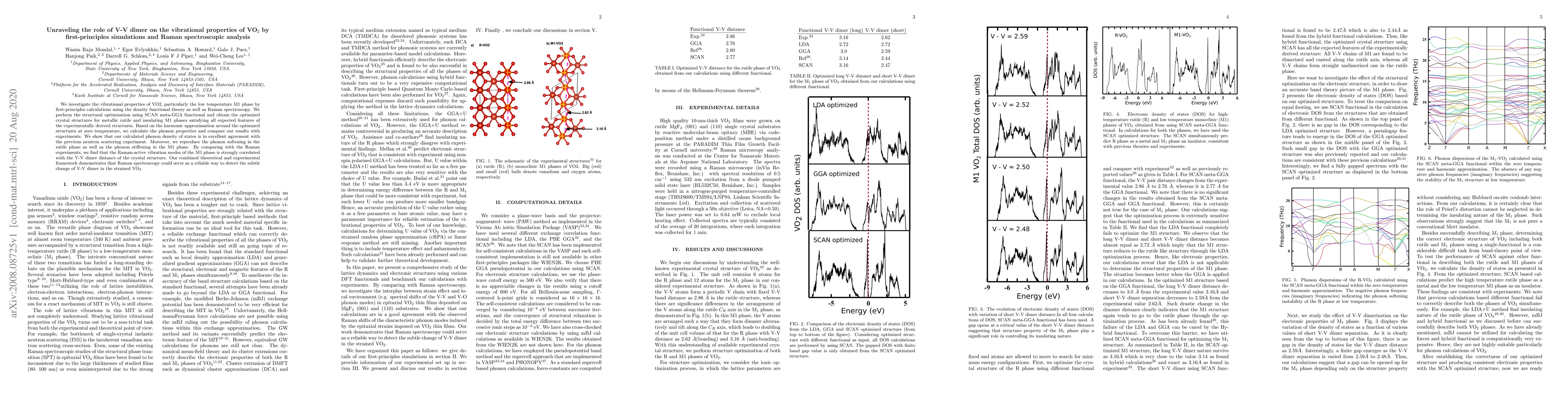 Thumbnail for Unraveling the role of V-V dimer on the vibrational properties of VO$_2$
  by first-principles simulations and Raman spectroscopic analysis
