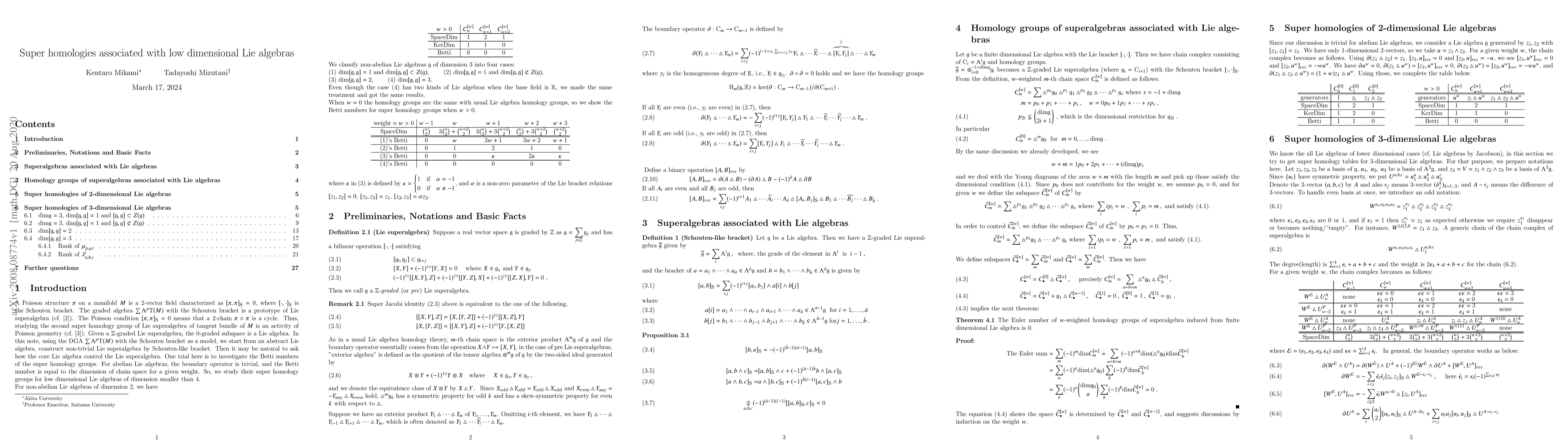 Thumbnail for Super homologies associated with low dimensional Lie algebras