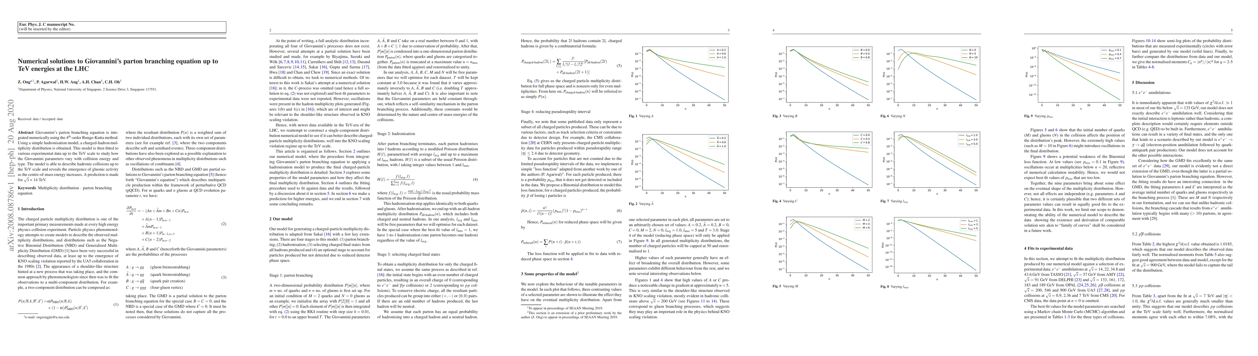 Thumbnail for Numerical solutions to Giovannini's parton branching equation up to TeV
  energies at the LHC