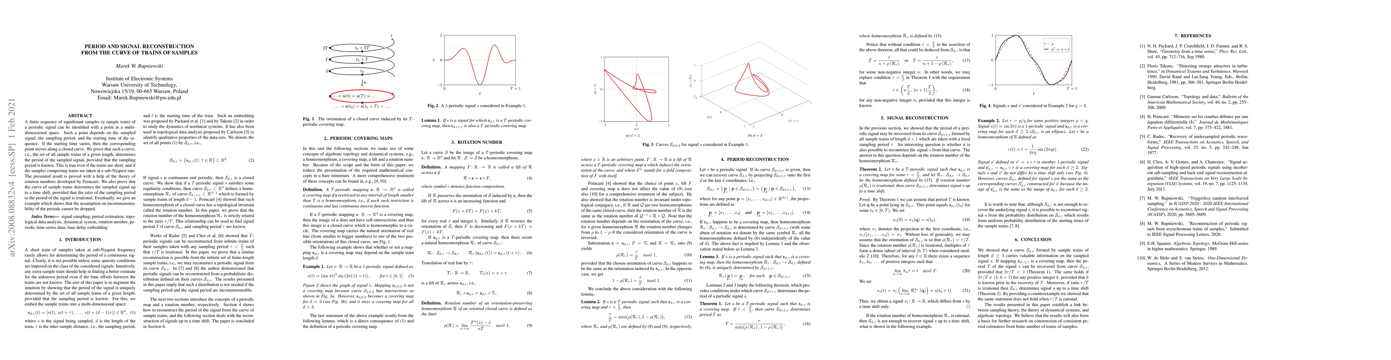 Thumbnail for Period and Signal Reconstruction from the Curve of Sample-Sequences