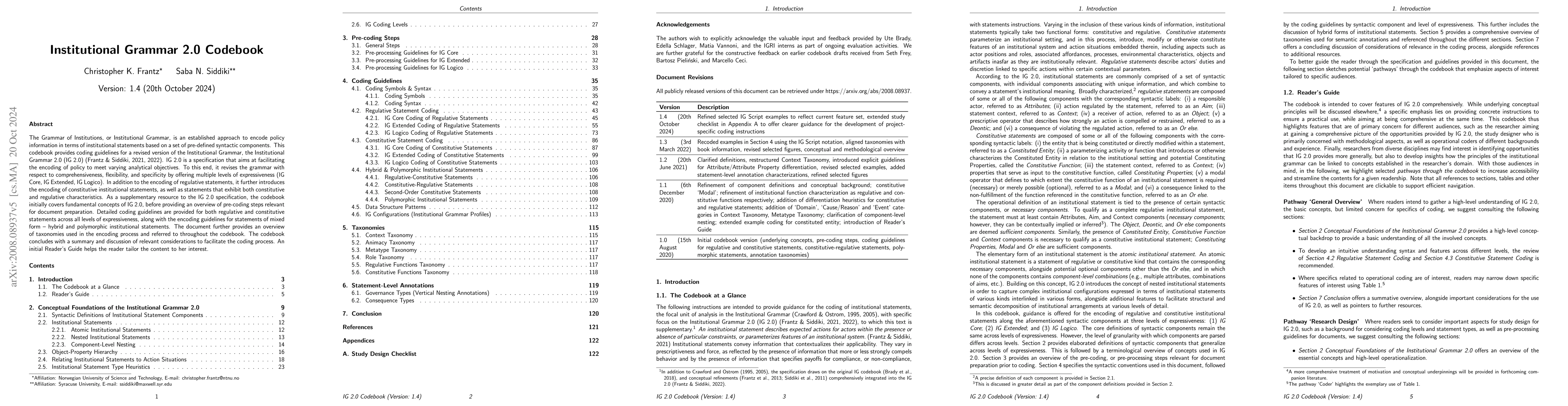 Thumbnail for Institutional Grammar 2.0 Codebook