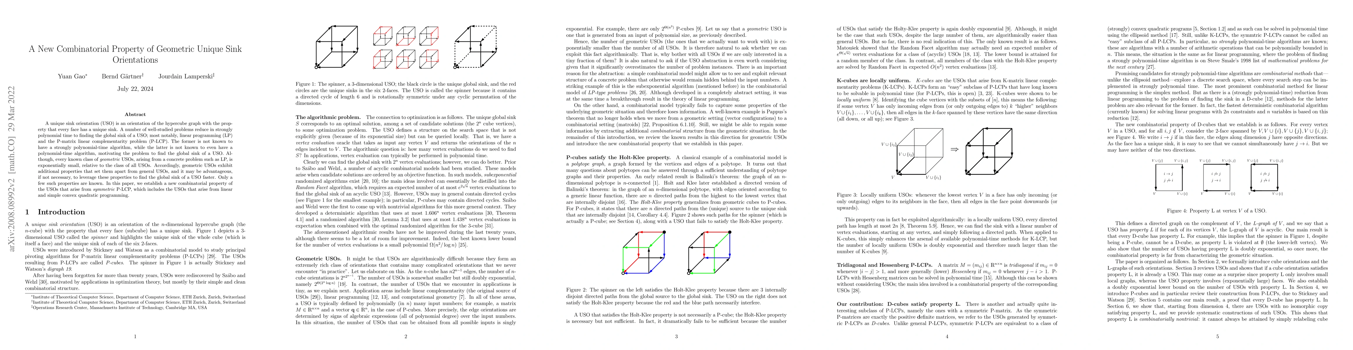Thumbnail for A New Combinatorial Property of Geometric Unique Sink Orientations