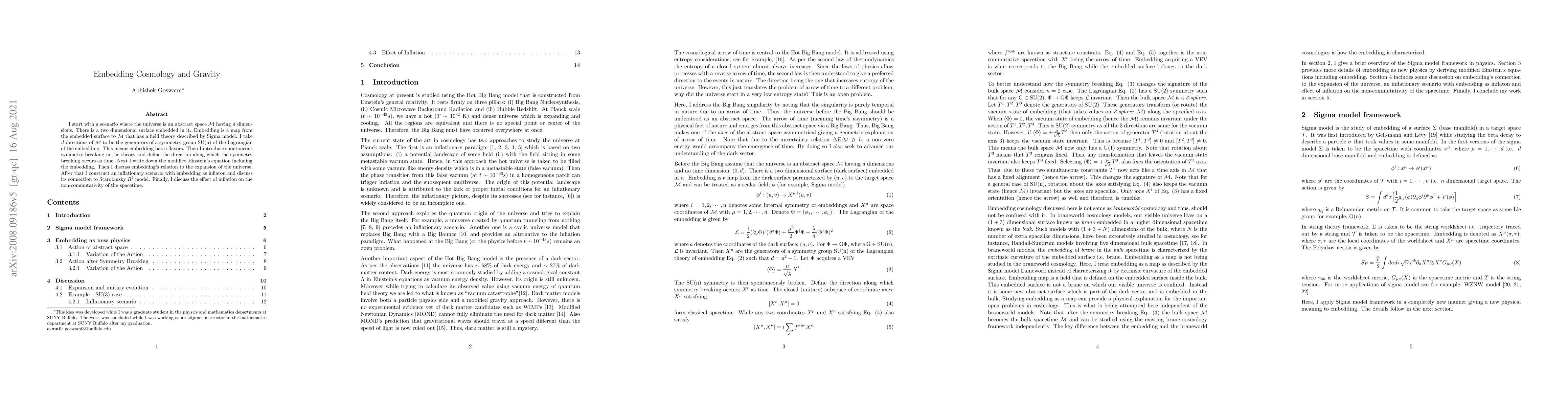 Thumbnail for Embedding Cosmology and Gravity