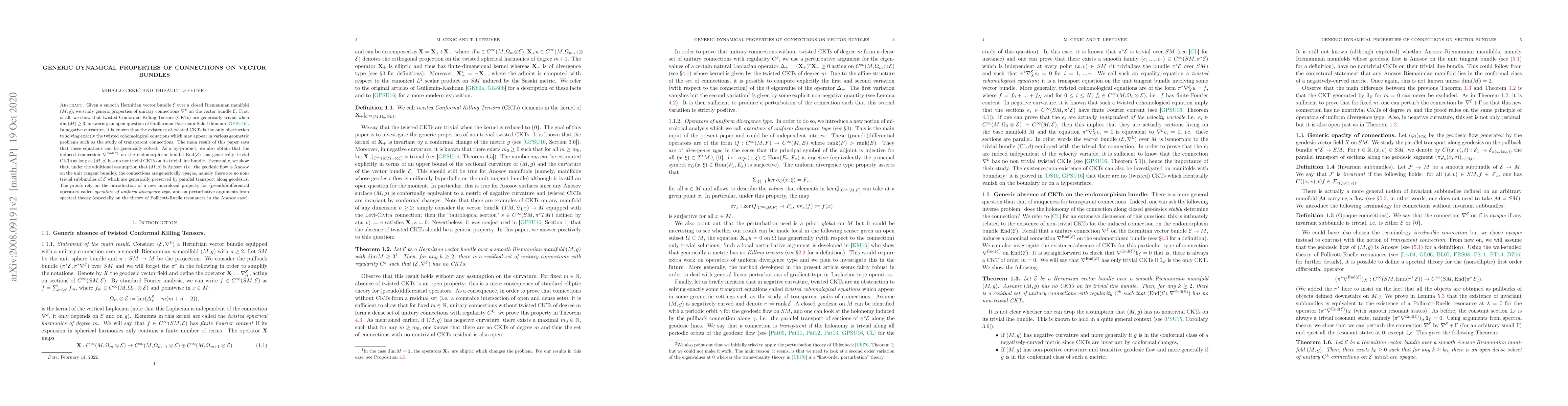 Thumbnail for Generic dynamical properties of connections on vector bundles