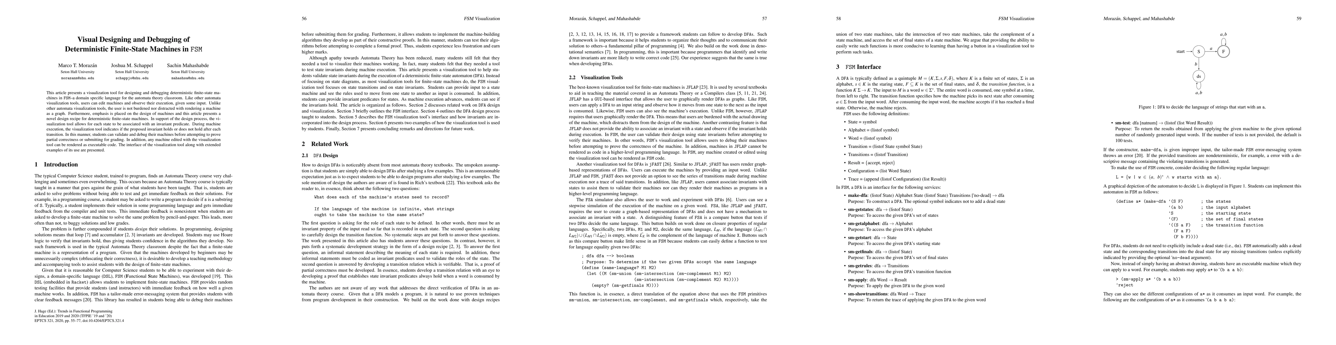 Thumbnail for Visual Designing and Debugging of Deterministic Finite-State Machines in
  FSM