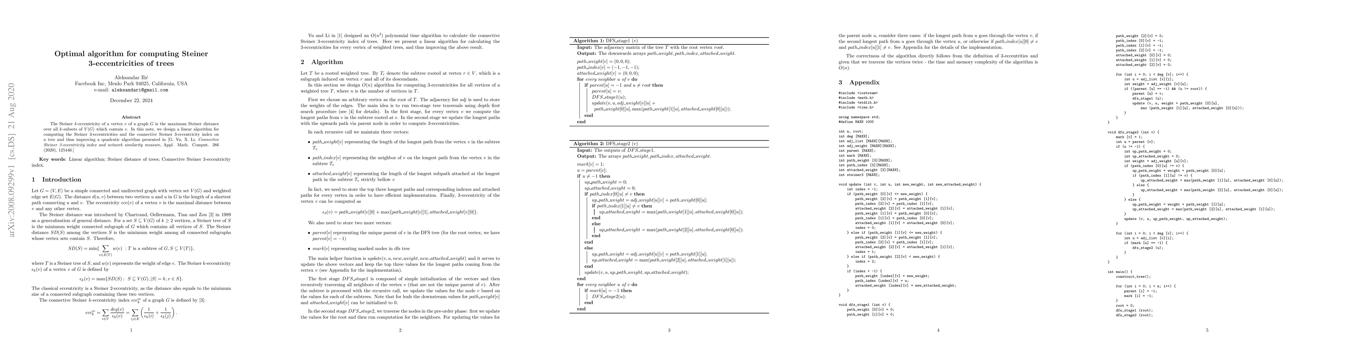 Thumbnail for Optimal algorithm for computing Steiner 3-eccentricities of trees