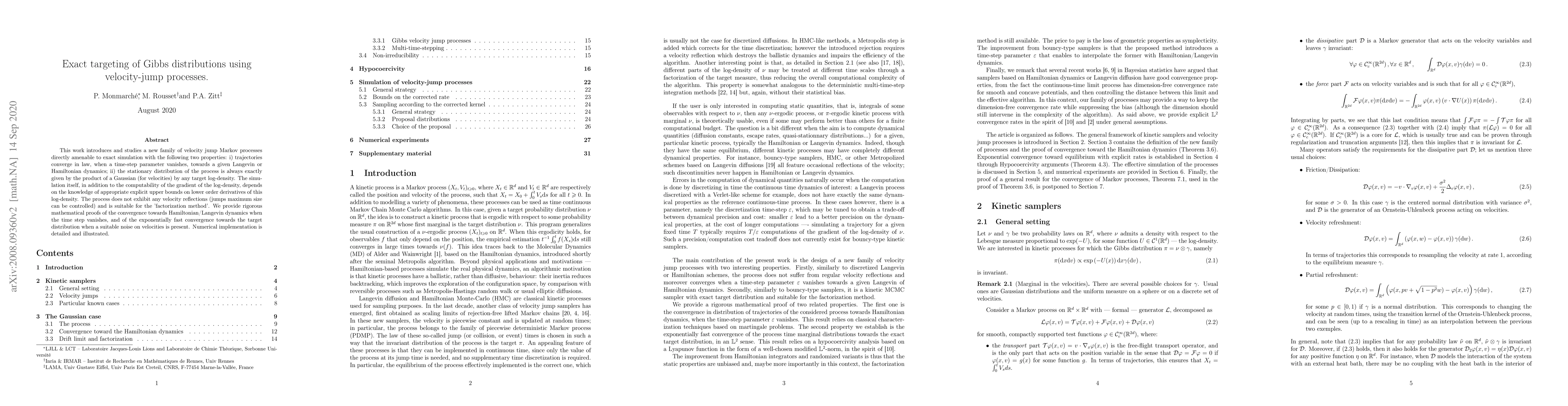 Thumbnail for Exact targeting of Gibbs distributions using velocity-jump processes