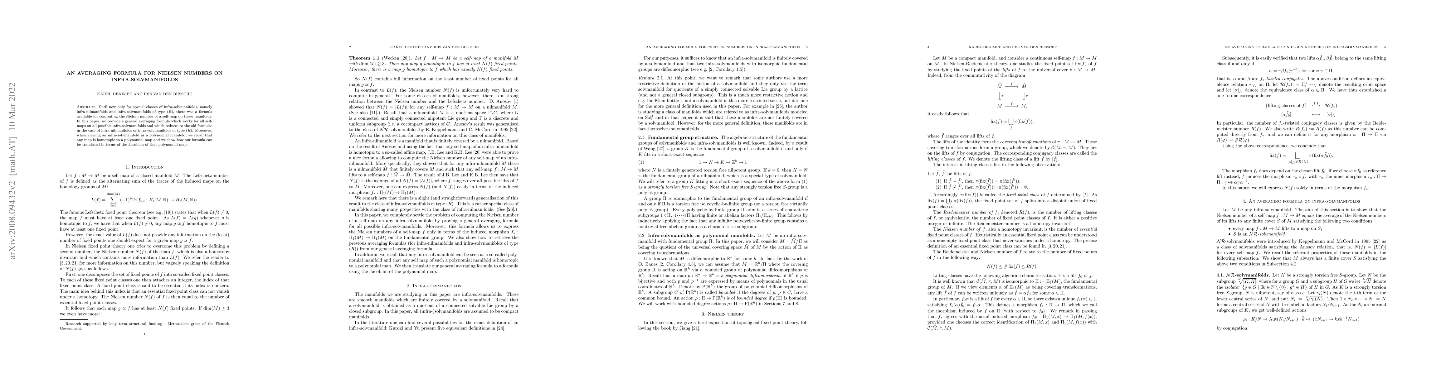Thumbnail for An Averaging Formula for Nielsen numbers on Infra-Solvmanifolds