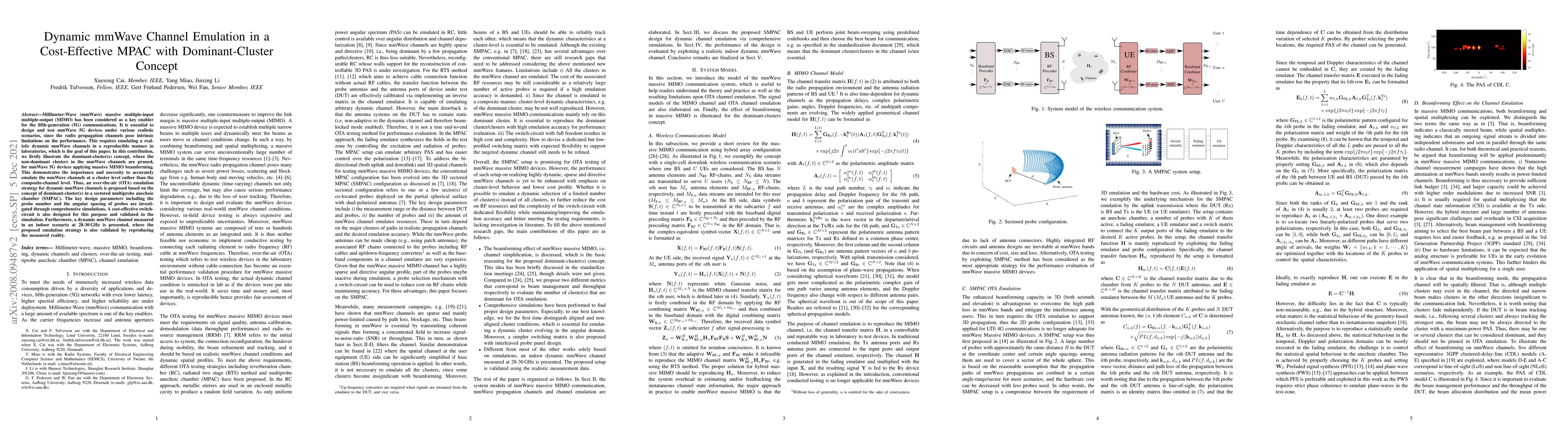 Thumbnail for Dynamic mmWave Channel Emulation in a Cost-Effective MPAC with
  Dominant-Cluster Concept