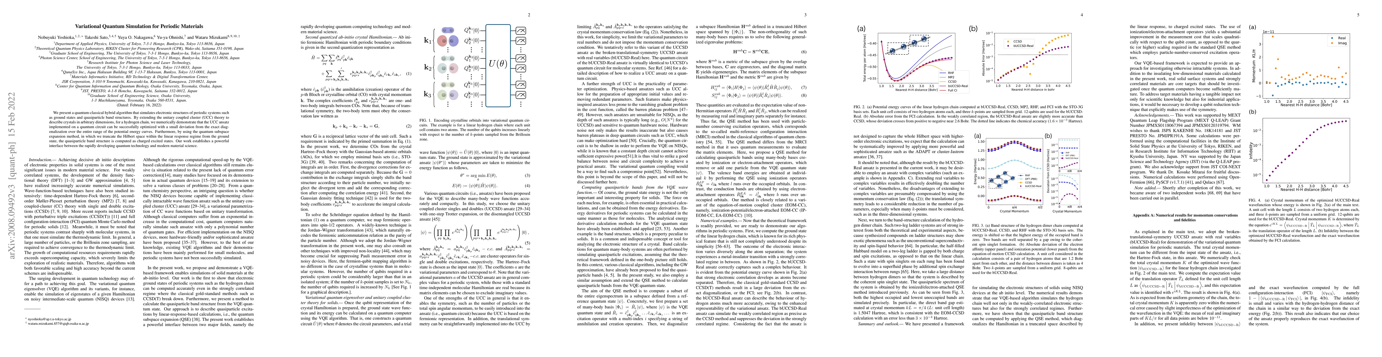 Thumbnail for Variational Quantum Simulation for Periodic Materials