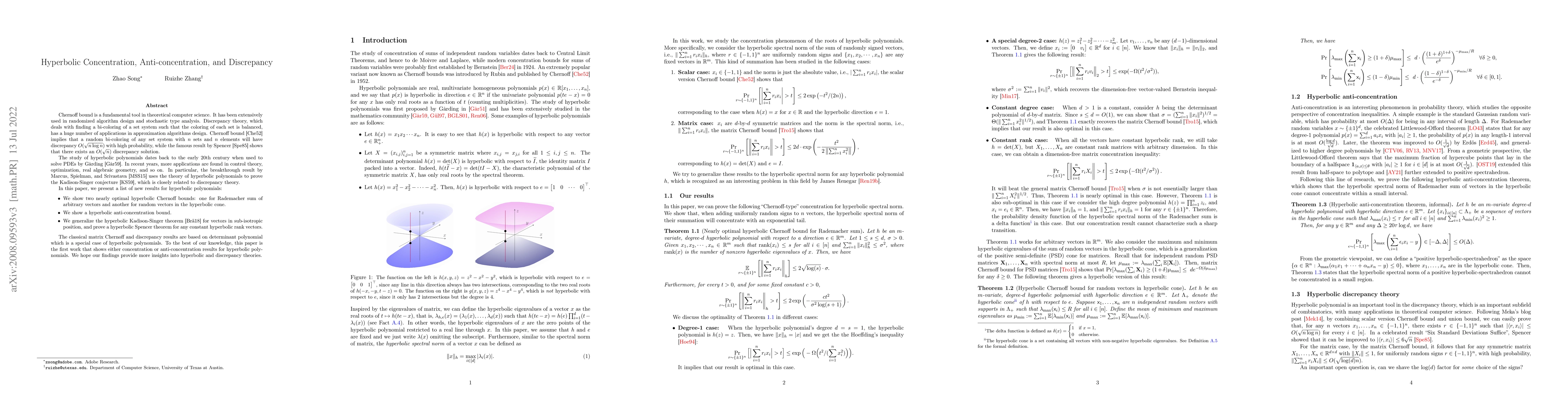 Thumbnail for Hyperbolic Concentration, Anti-concentration, and Discrepancy