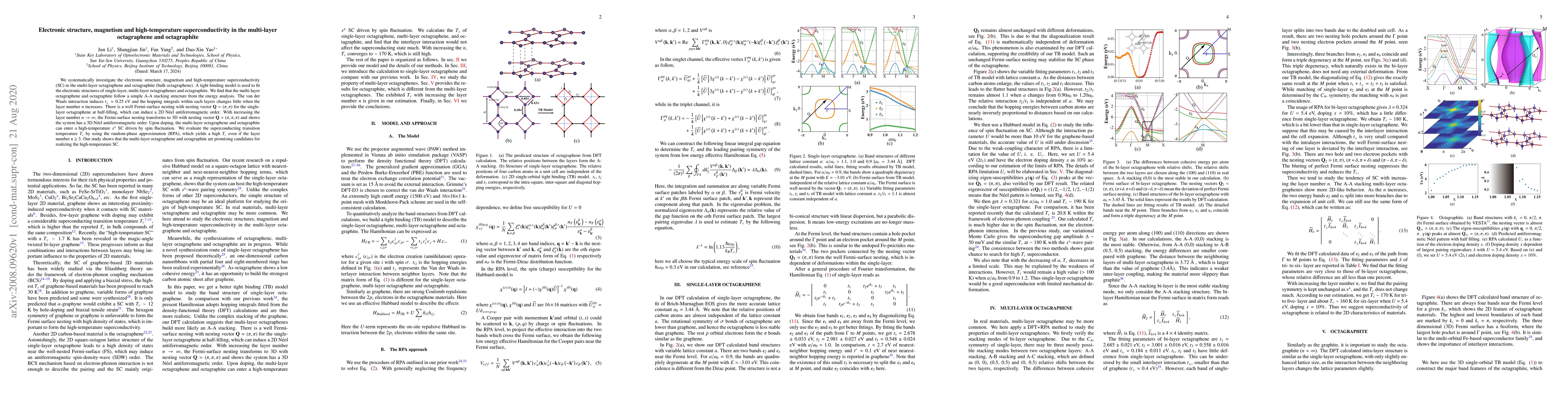 Thumbnail for Electronic structure, magnetism and high-temperature superconductivity
  in the multi-layer octagraphene and octagraphite