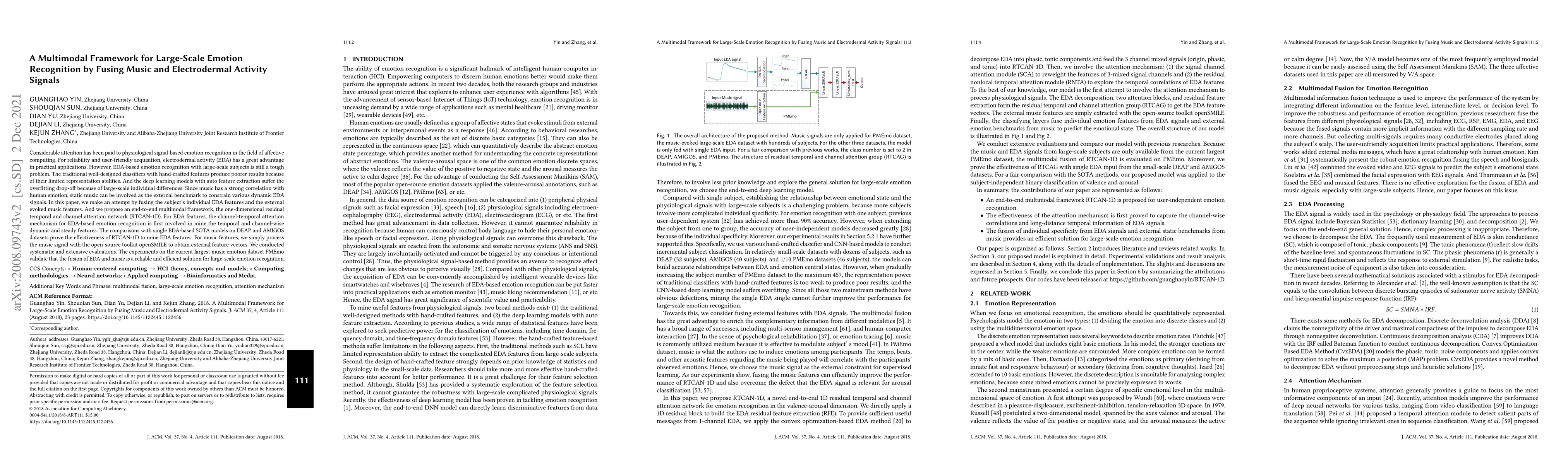 Thumbnail for A Efficient Multimodal Framework for Large Scale Emotion Recognition by
  Fusing Music and Electrodermal Activity Signals