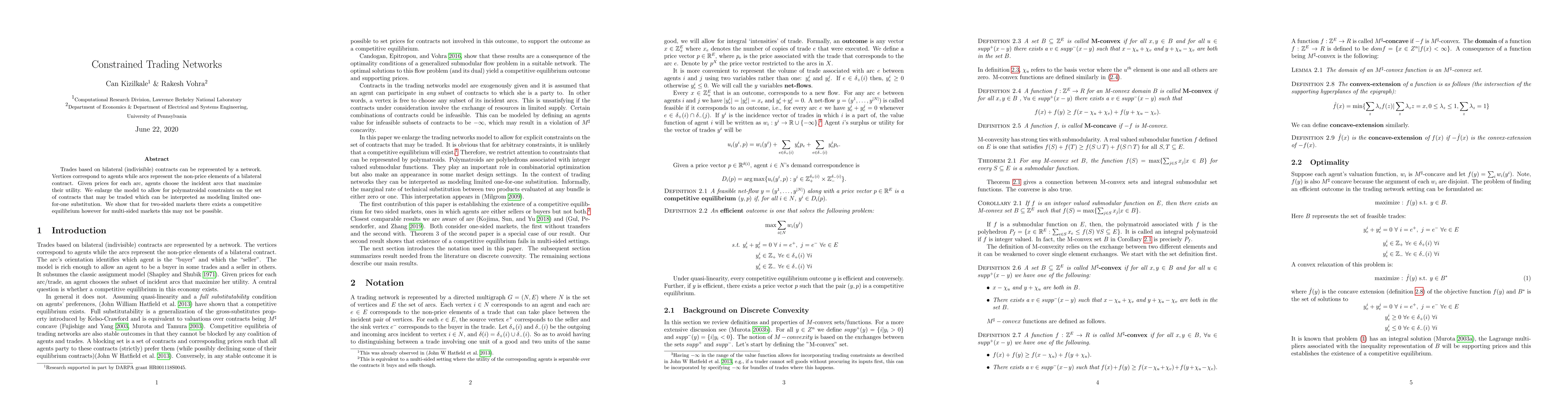 Thumbnail for Constrained Trading Networks