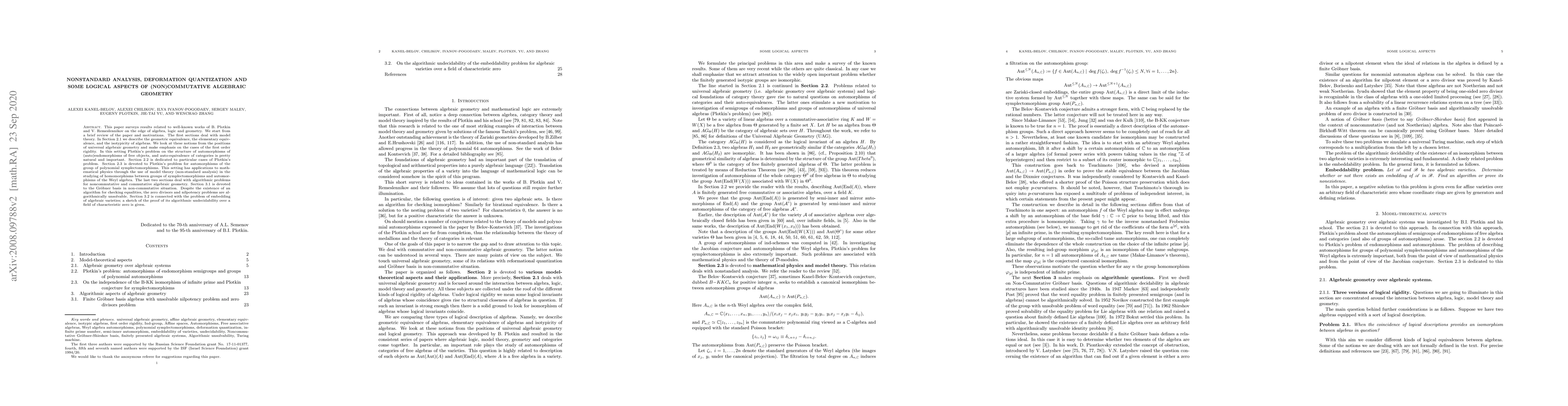 Thumbnail for Nonstandard analysis, deformation quantization and some logical aspects
  of (non)commutative algebraic geometry
