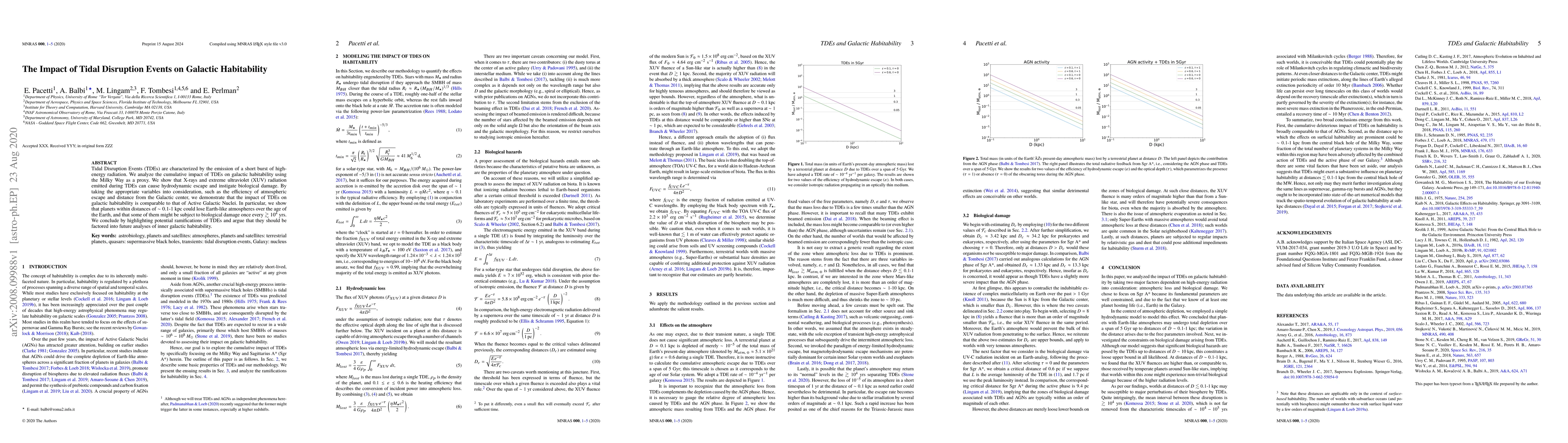 Thumbnail for The Impact of Tidal Disruption Events on Galactic Habitability